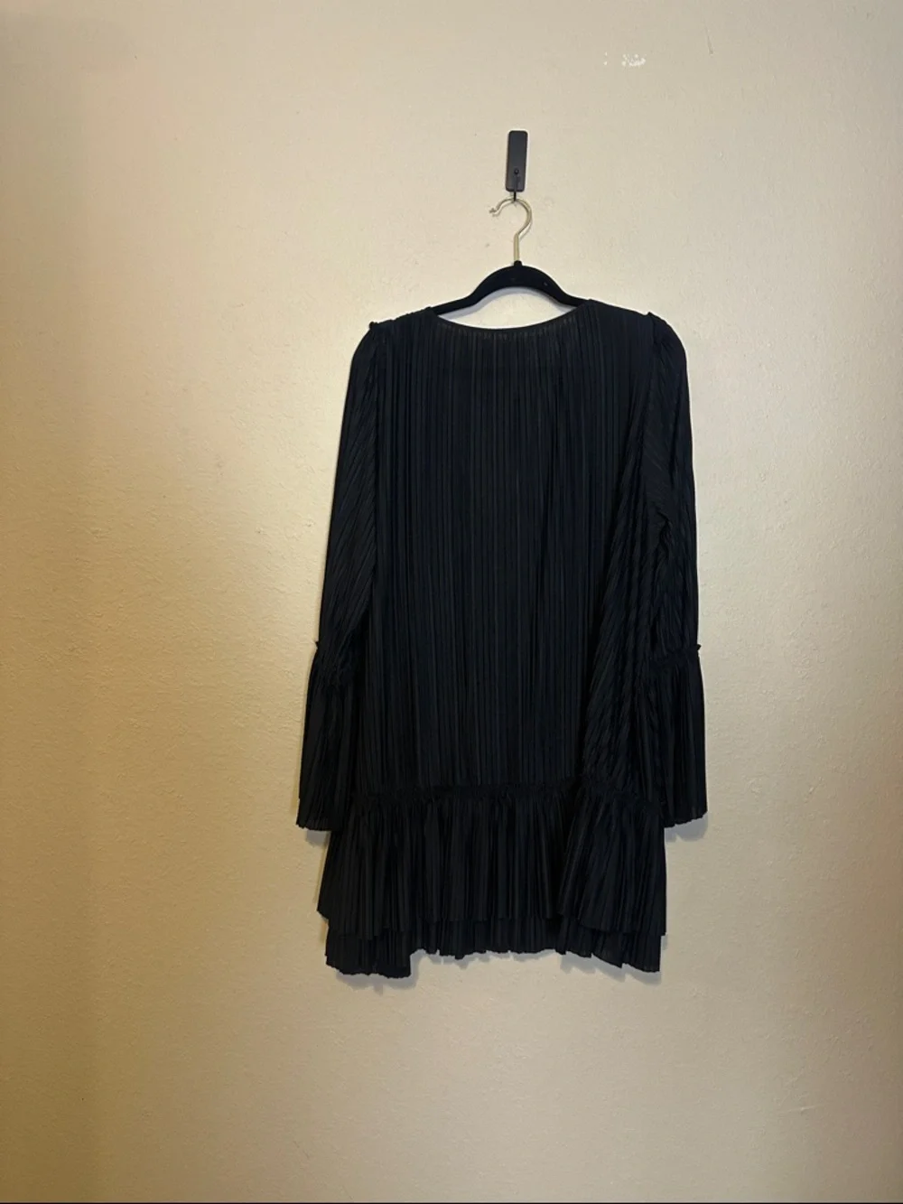 Free‎ People Cant Help It Mini Dress Black Pleated Dress Size Small - Picture 9 of 10